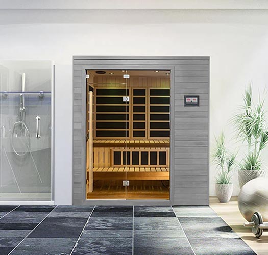 Sauna in a home bathroom