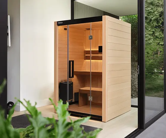 traditional sauna in a home